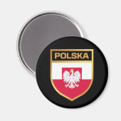 Polska/Polen Vlag Schild & Emblem Magneet (Voorkant / Achterkant)