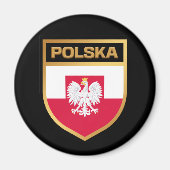 Polska/Polen Vlag Schild & Emblem Magneet (Voorkant)