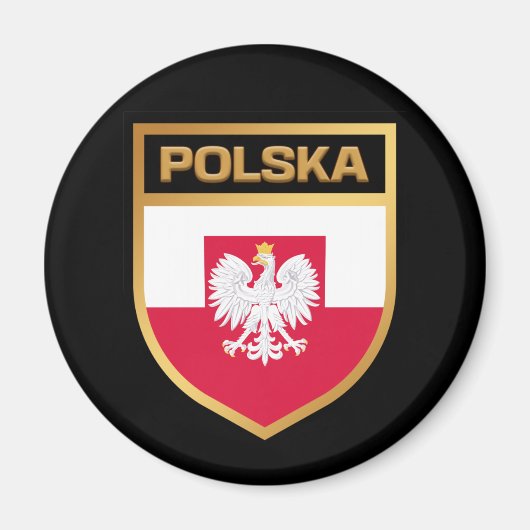 Polska/Polen Vlag Schild & Emblem Magneet (Voorkant)