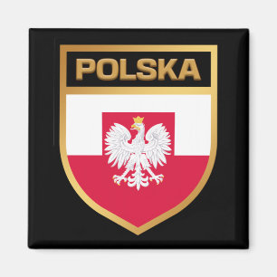 Polska/Polen Vlag Schild & Emblem Magneet