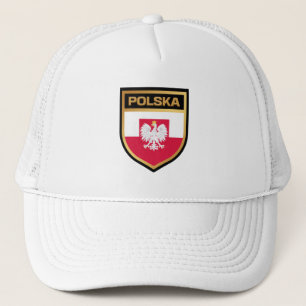 Polska/Polen Vlag Schild & Emblem Trucker Pet