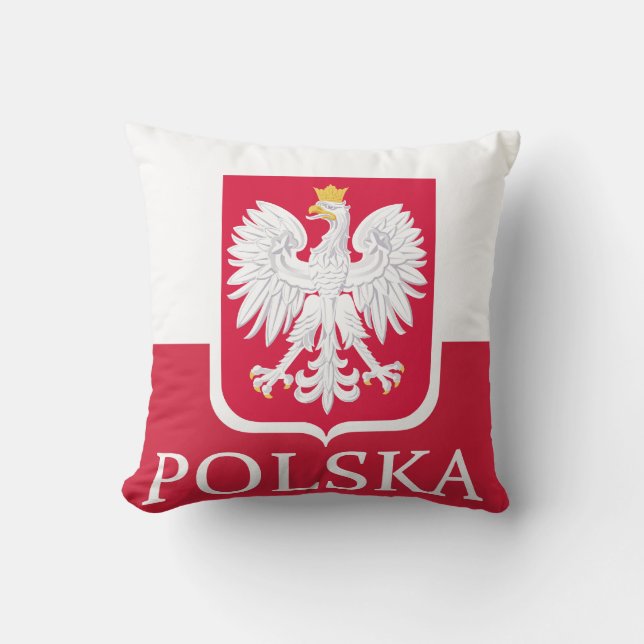 Polska Pools wapenschild Amerikaans MoJo Pillow Kussen (Voorkant)