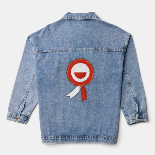 Polska Poolse Onafhankelijkheidsdag Cotillion Denim Jacket (Achterkant)