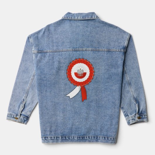 Polska Poolse Onafhankelijkheidsdag Cotillion Denim Jacket (Achterkant)