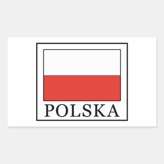 Polska Rechthoekige Sticker (Voorkant)