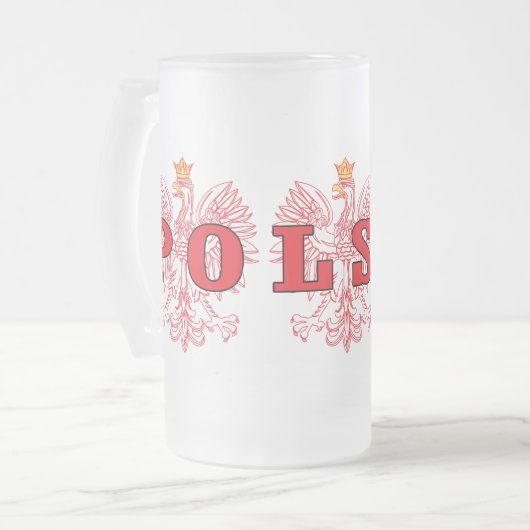 Polska Red Eagles Matglas Bierpul (Voorkant links)