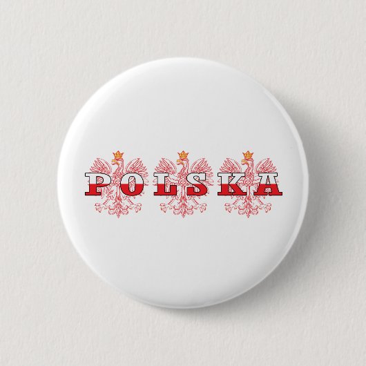 Polska Red Eagles Ronde Button 5,7 Cm (Voorkant)
