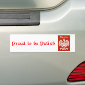 POLSKA, trots om Pools te zijn Bumpersticker (Op auto)