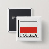 Polska Vierkante Button 5,1 Cm (Voorkant /achterkant)