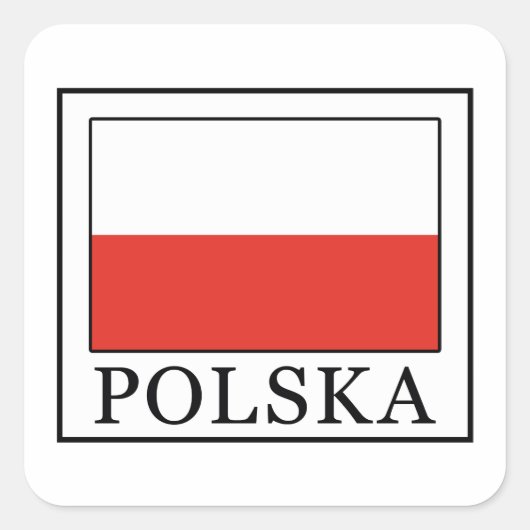 Polska Vierkante Sticker (Voorkant)