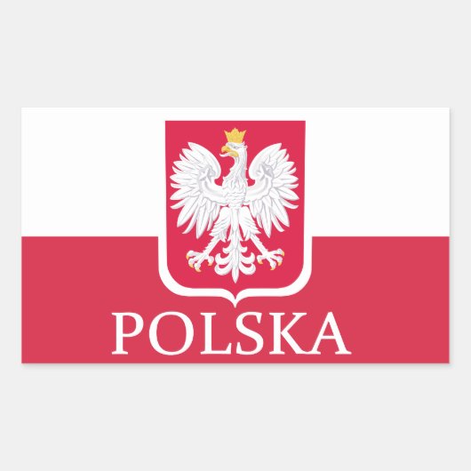 Polska Vlag Wapens Stickers (Voorkant)