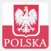 Polska Vlag Wapens Stickers (Voorkant)