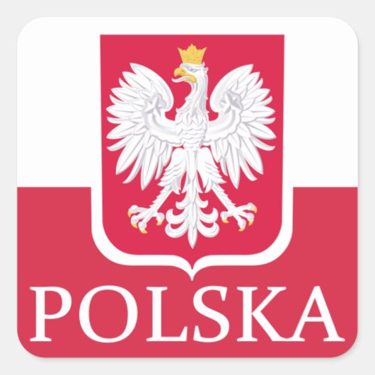 Polska Vlag Wapens Stickers (Voorkant)