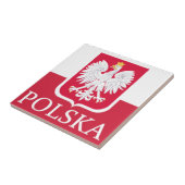 Polska Vlaggenjas van het Onderzetter van de wapen Tegeltje (Zijkant)