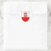 Polska Vlaggenschild Ronde Sticker (Tas)