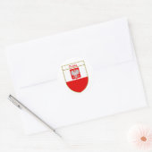 Polska Vlaggenschild Ronde Sticker (Envelop)