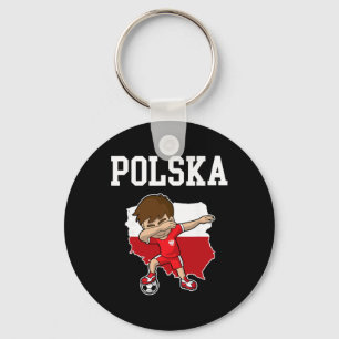 Polska Voetbal Polen Pools Dabbend Voetbal Sleutelhanger