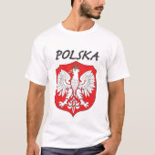 Polska White Eagle on Shield T-shirt (Voorkant)