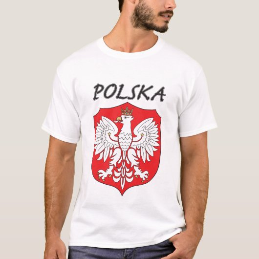 Polska White Eagle on Shield T-shirt (Voorkant)