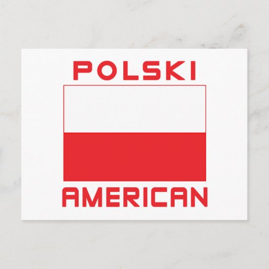 Polski American Flag Briefkaart (Voorkant)