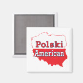 Polski Amerikaanse kaart Magneet (Voorkant / Achterkant)