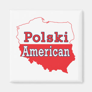 Polski Amerikaanse kaart Magneet
