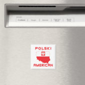 Polski Amerikaanse kaart Magneet (Insitu (Vaatwasser))