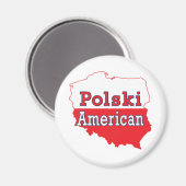 Polski Amerikaanse kaart Magneet (Voorkant / Achterkant)