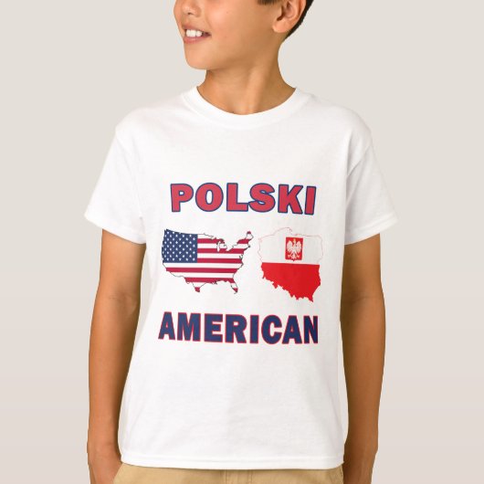 Polski Amerikaanse kaart T-shirt (Voorkant)