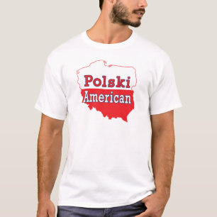 Polski Amerikaanse kaart T-shirt