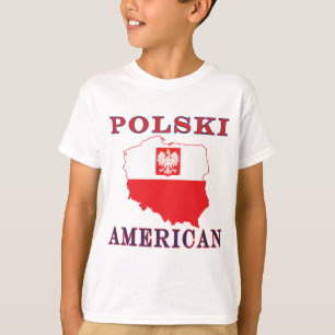Polski Amerikaanse kaart T-shirt