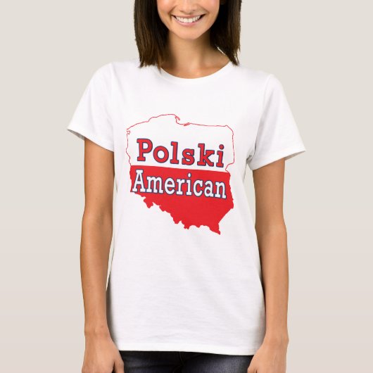 Polski Amerikaanse kaart T-shirt (Voorkant)