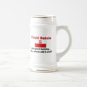 Polski Babcia (grootmoeder), een goede blik Bierpul