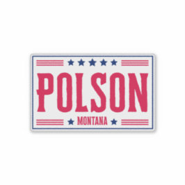 POLSON MONTANA Sterren en strepen Sticker