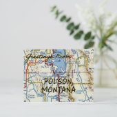 Polson MT  kaart (Staand voorkant)