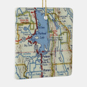 Polson MT  kaart Keramisch Ornament (Rechts)