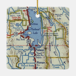 Polson MT kaart Keramisch Ornament