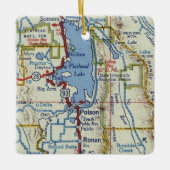 Polson MT  kaart Keramisch Ornament (Voorkant)