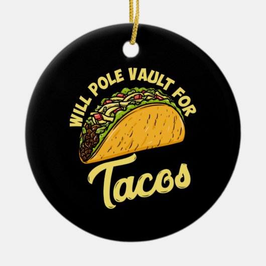 Polspringen Voor Tacos Keramisch Ornament (Voorkant)