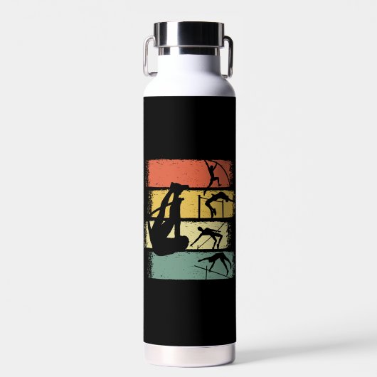 Polsstokhoogspringen Retro Waterfles (Voorkant)