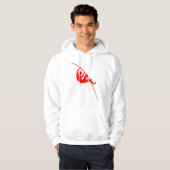 Polsstokhoogspringen - Rood Hoodie (Voorkant volledig)