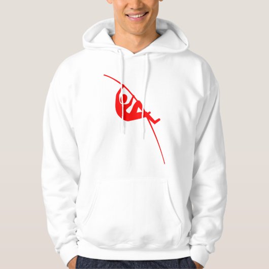 Polsstokhoogspringen - Rood Hoodie (Voorkant)