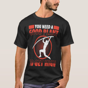 Polsstokhoogspringen voor atletiekbarrière hoogspr t-shirt
