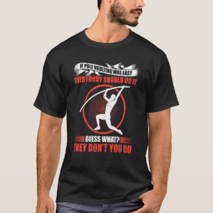 Polsstokhoogspringen voor atletiekstok hoge spring t-shirt