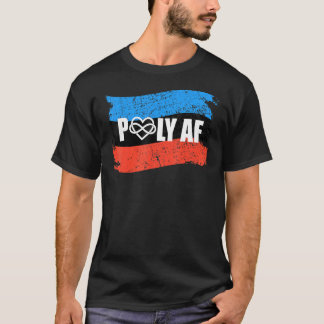 Poly Af Polyamoreuze Vlag Polyamorietrots T-shirt