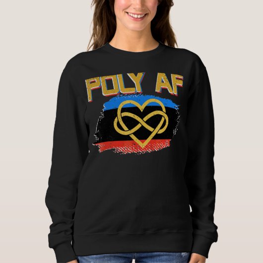 Poly Af Polyamoreuze Vlag Polyamorietrots Trui (Voorkant)