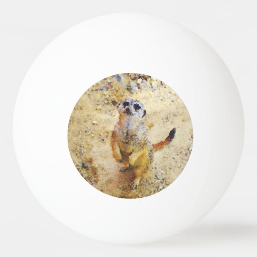 Poly Animals - Meerkat Pingpongbal (Achterkant)