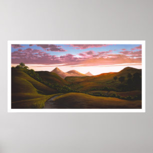 Poly Canyon in Dusk Poster