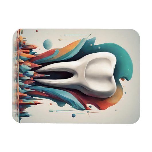 Poly chromatische Tand Art Magneet (Horizontaal)