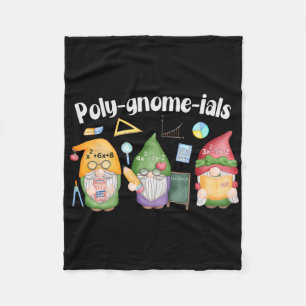 Poly-gnome-ials Dwergen Wiskunde Algebra Leraar Ba Fleece Deken